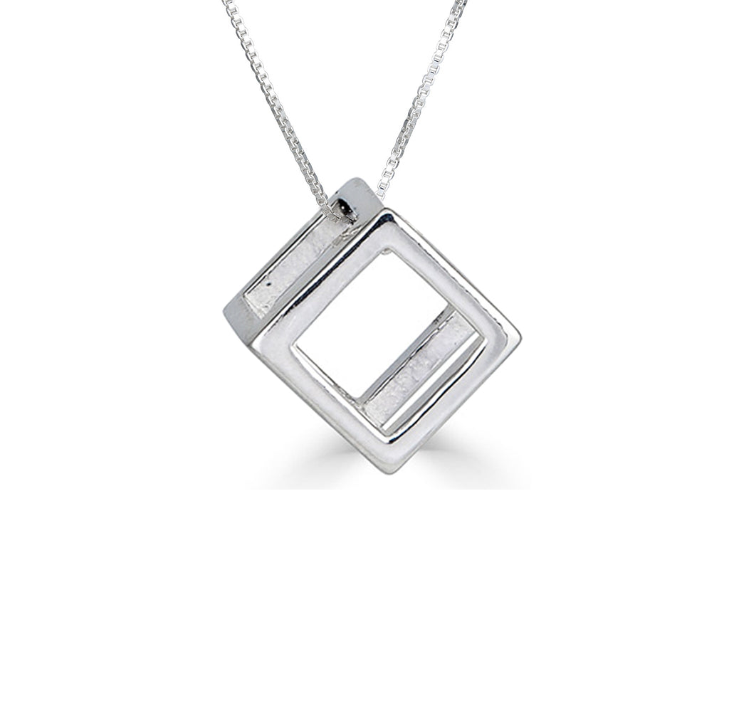 SILVER925 CUBE LONG NECKLACE/シルバー/ネックレス OneSilverSculptor-