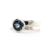 Sterling Silver London Blue Topaz Cut Out Ring