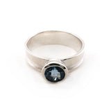 Sterling Silver London Blue Topaz Cut Out Ring