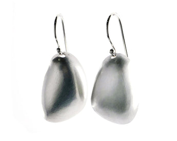 Sterling Silver Pebble Drop Earrings | Silver Sculptor