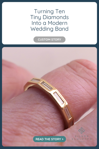 Ten Tiny Diamonds: Turning Joanna’s Mom’s Ring Into a Modern Wedding Band