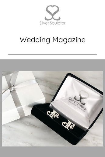 Silver Sculptor Cuff Links Featured in Wedding Magazine