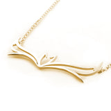 Team Fox Necklace, Sterling Silver or 14k Yellow Gold