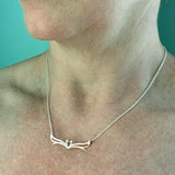 Team Fox Necklace, Sterling Silver or 14k Yellow Gold