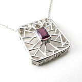 Lattice Rhodolite Garnet Necklace