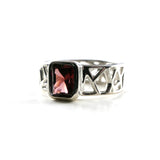 Lattice Rhodolite Garnet Ring