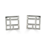 Metropolis Square Stud Earrings