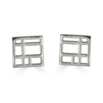 Metropolis Square Stud Earrings