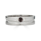 Black Spinel Wave Cut Out Ring