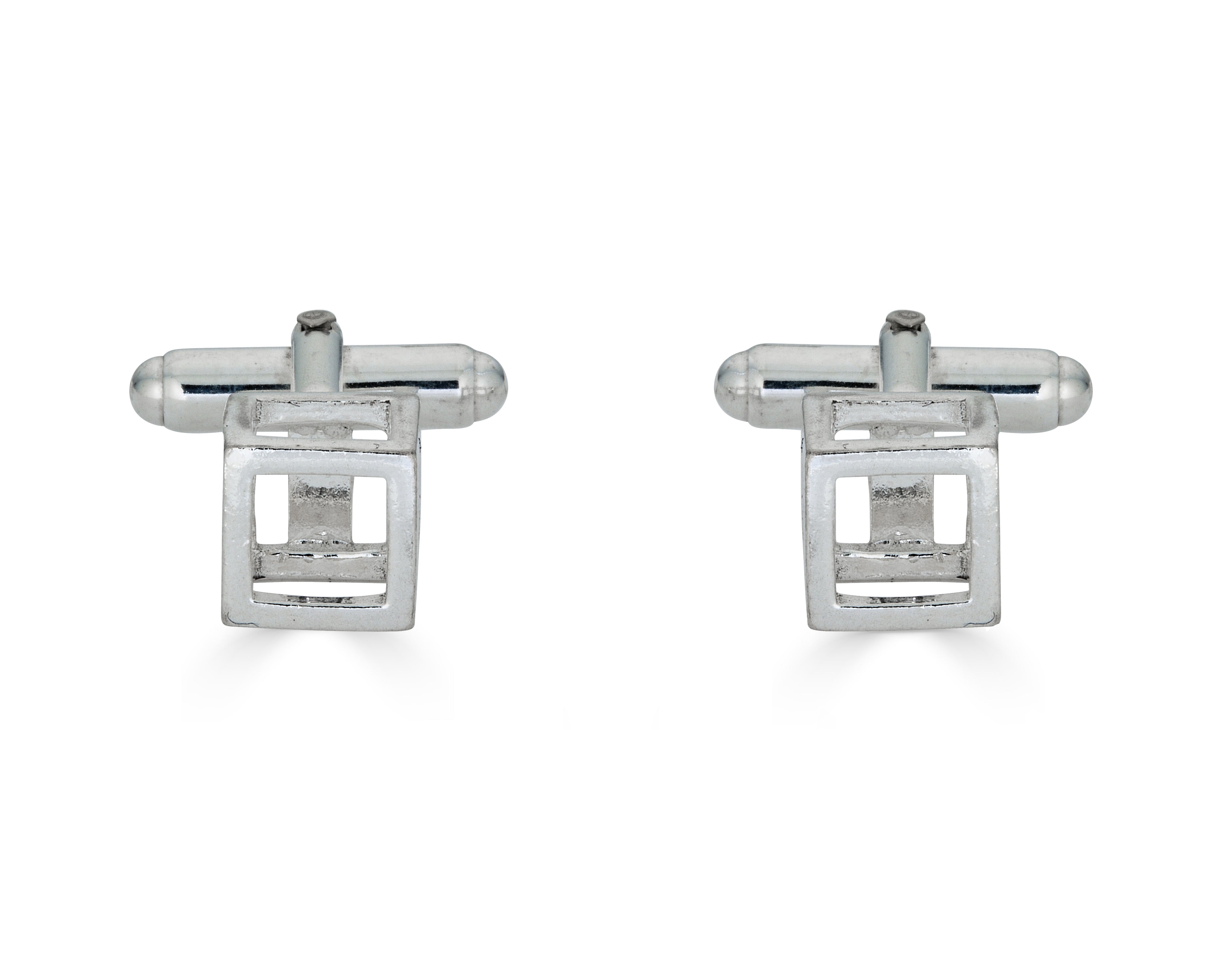 Sterling Silver Cube Cufflinks | Silver Sculptor