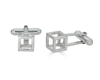 Sterling Silver Cube Cufflinks | Silver Sculptor