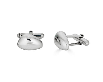 Sterling Silver Pebble Cufflinks