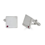 Ruby Cuff Links and Tie Clip Set