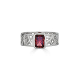 Lattice Rhodolite Garnet Ring