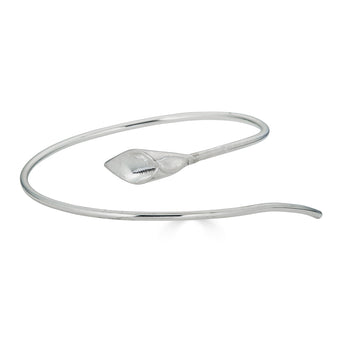 Calla Lily Silver Bangle