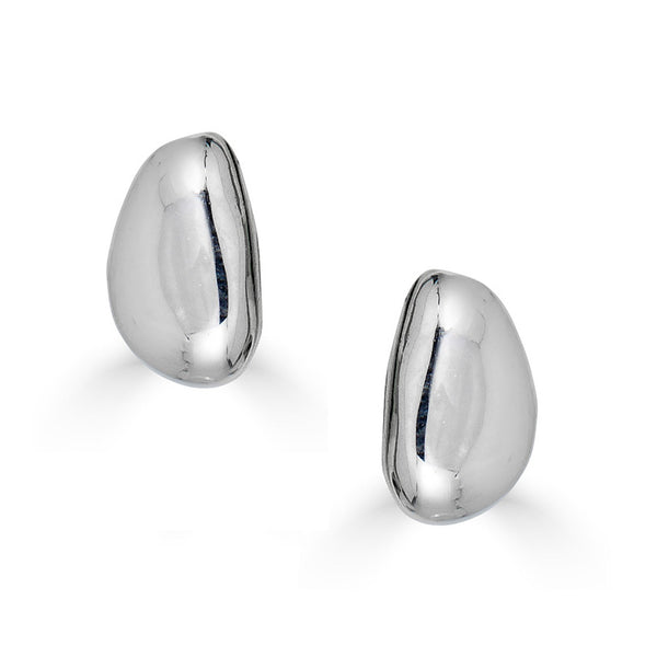Sterling Silver Pebble Stud Earrings