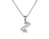 Geometric Initial Necklace | Silver Sculptor