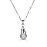 Calla Lily Silver Wedding Necklace