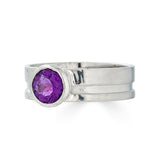 Sterling Silver Amethyst Cut Out Ring