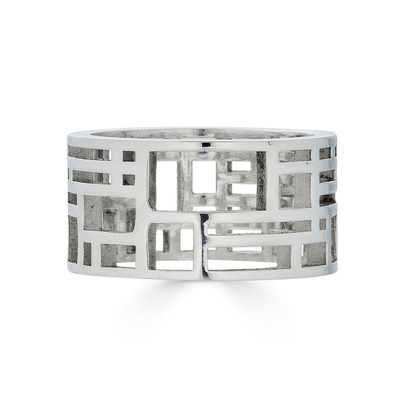 Wide Metropolis Ring in Sterling Silver