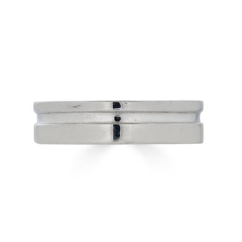 14K White Gold Geometric Cut Out Ring