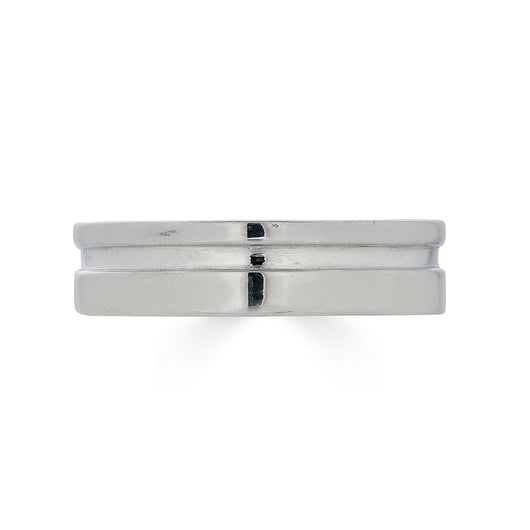 14K White Gold Geometric Cut Out Ring