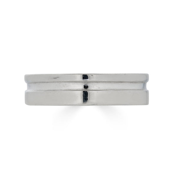 14K White Gold Geometric Cut Out Ring