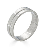 14K White Gold Geometric Cut Out Ring