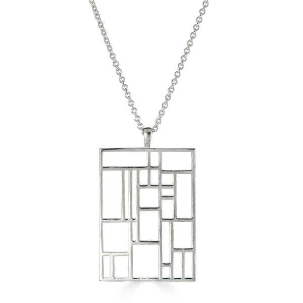 Metropolis Pendant Necklace - Large, Sterling Silver