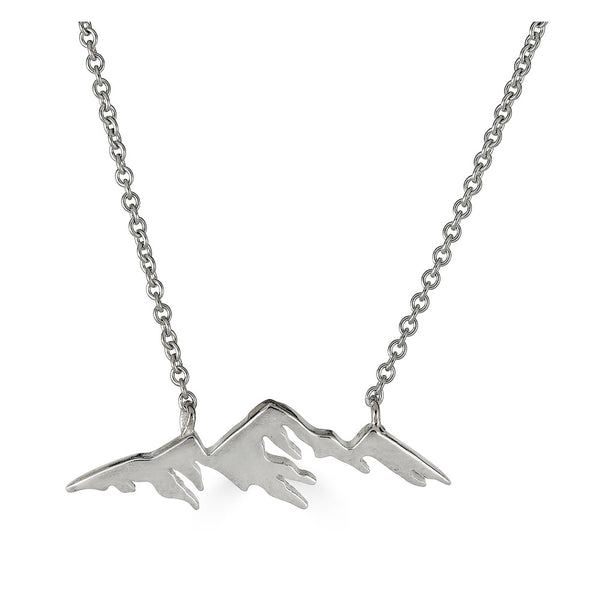 Mountain Silhouette Necklace, Sterling Silver