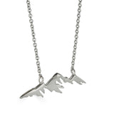 Mountain Silhouette Necklace, Sterling Silver