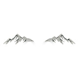 Mountain Silhouette Stud Earrings, Sterling Silver