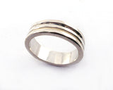 Round Layer Ring in Sterling Silver | Silver Sculptor