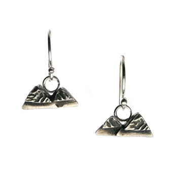 Mountain Drop Earrings | Silver Sculptor