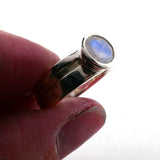 Sterling Silver Moonstone Cut Out Ring