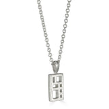 Metropolis Necklace - Small Rectangle, Sterling Silver