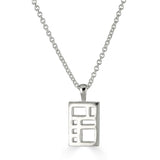 Metropolis Necklace - Small Rectangle, Sterling Silver