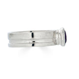 Sterling Silver Aquamarine Cut Out Ring