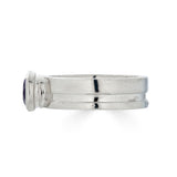 Sterling Silver Aquamarine Cut Out Ring
