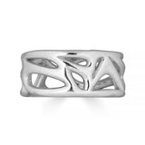 Vaulted Band – Sculptural Sterling Silver Ring
