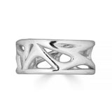 Vaulted Band – Sculptural Sterling Silver Ring
