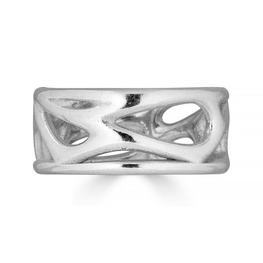 Vaulted Band – Sculptural Sterling Silver Ring