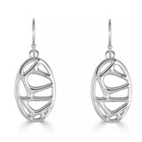 Vaulted Drop Earrings – Sculptural Sterling Silver