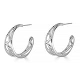 Vaulted Hoop Earrings – Sculptural Sterling Silver
