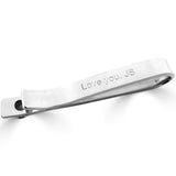 Sterling Silver Aquamarine Bezel Set Slide Tie Bar