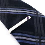 Sterling Silver Amethyst Bezel Set Slide Tie Bar