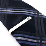 Sterling Silver Aquamarine Bezel Set Slide Tie Bar