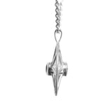 Emerald and Moissanite Sterling Silver Necklace