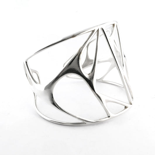 Vaulted Cuff – Sculptural Sterling Silver Bracelet