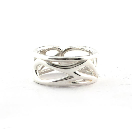 Vaulted Band – Sculptural Sterling Silver Ring